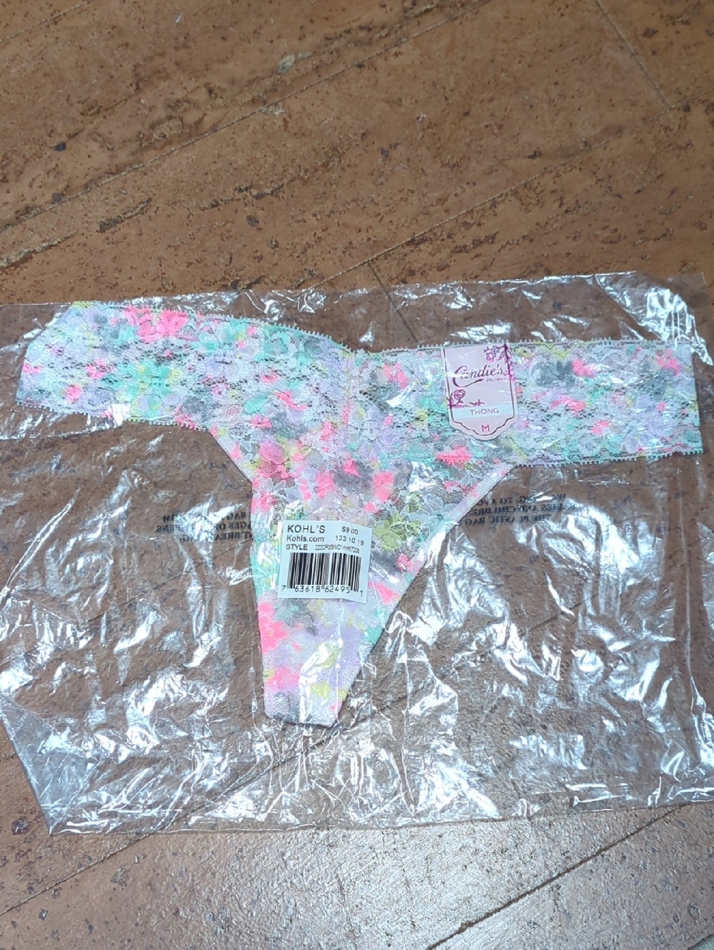 Candie's Floral Lace Thong - Multicolor
